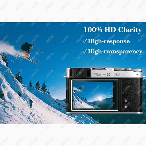 Screen Protector for Fujifilm X100VI, X-E4, X100V, 0.3mm 9H Tempered Glass Saver with Hot Shoe Cover, Anti-Scratch [3
