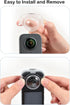 LICHIFIT Transparent Lens Cover Detachable Camera Lens Protector Case for Insta360 X3 Panoramic Camera
