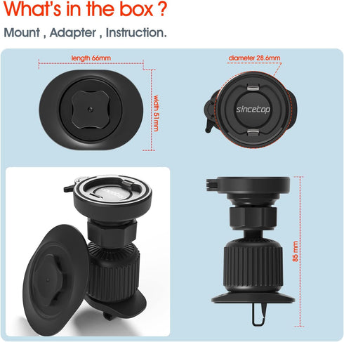 sincetop Car Vent Phone Mount with Vent Lock Hook, Quick Mount & Release Holder for iPhone and Android