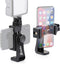 Zeadio Tripod Smartphone Mount, Cell Phone Holder Adapter Clamp with Cold-Shoe Mount, Fits All iPhone and Android