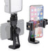 Zeadio Tripod Smartphone Mount, Cell Phone Holder Adapter Clamp with Cold-Shoe Mount, Fits All iPhone and Android