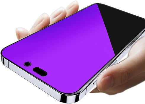 2 Pack 360 Degree Anti-blue Privacy Tempered Glass for iPhone 15, Anti-Spy Screen Protector Film, 6.1 inch
