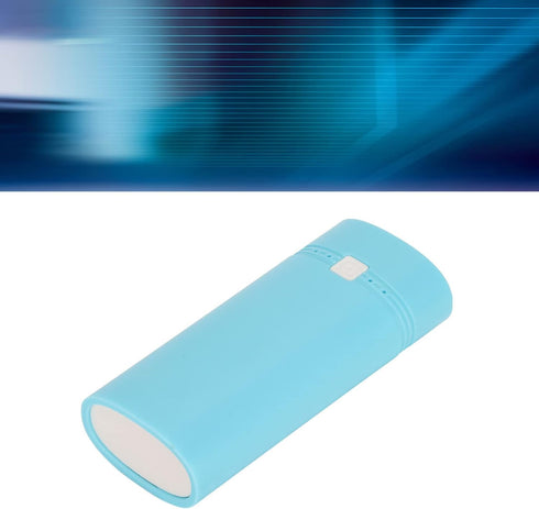 USB Power Bank, Portable ABS Fashionable Lightweight 2x18650 DIY Power Bank Box for MP4(Blue)