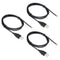 PATIKIL 1M/3Ft 5V 3A USB Pigtail Extension Power Cable, 3 Pcs Black 22AWG USB Plug to 2 Pin Bare Wire Connector for DIY
