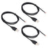 PATIKIL 1M/3Ft 5V 3A USB Pigtail Extension Power Cable, 3 Pcs Black 22AWG USB Plug to 2 Pin Bare Wire Connector for DIY