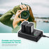 FirstPower NP-FW50 Battery 2-Pack with USB Dual Charger for Sony A6000 A6300 A6400 A6500 A7 A7II A7RII A7SII Cameras