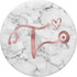Cute Rose Pink Letter T Initial Monogram Nurse Stethoscope PopSockets PopGrip for Phones & Tablets