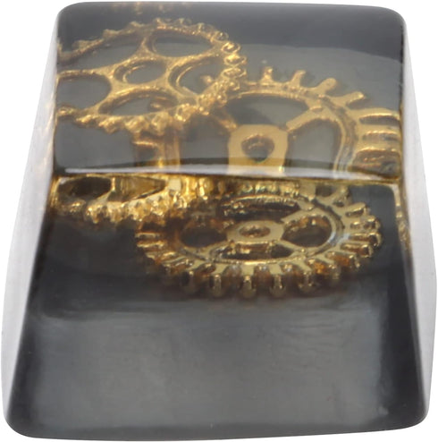 Mechanical Keyboard Keycap, Universal Resin Keycap Accessories for Mechanical Keyboards (Black Gear)