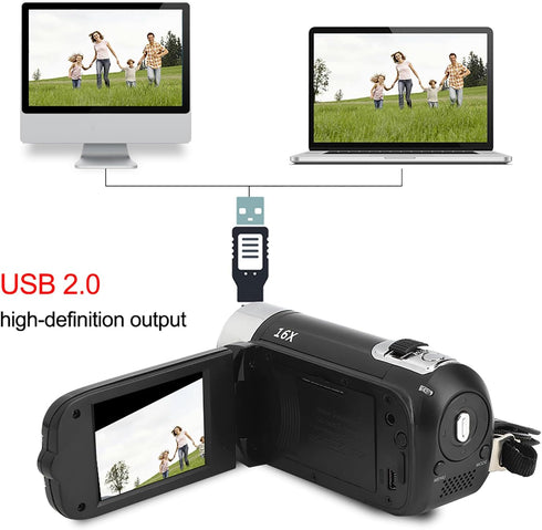 Ejoyous DH90 270 2.7 Inch 16X Digital Camera Recorder, High Definition Camera Image Video Camcorder Rotation Colourful