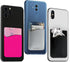 USA Merchant Card Holder for Back of Phone - Silicone Stick on Wallet for Credit Card, ID - 3 Pack (Black, Pink, Grey)
