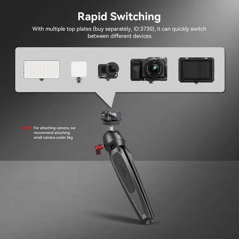 SMALLRIG Quick Release Plate Drop-in HawkLock Mini Camera Mount Adapter with 1/4" Screw for Tripod