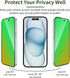 iPhone 15 Privacy Screen Protector 2 Pack - 6.1" Tempered Glass, Gradient Green, Anti-Spy, Anti-Blue Light, Bubble-Free.