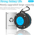 IPX7 Waterproof Shower Speaker - Bluetooth Speaker with Loud HD Sound, Portable with Suction Cup & Hook, Blue