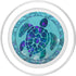 PopSockets PopGrip for MagSafe - Teal Blue Purple Turtle and Geometric design On Light Blue