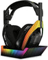 MightySkins Carbon Fiber Skin - Rainbow Streaks for Astro A50 Wireless Headphones + Base Station (Gen 4) | Durable,