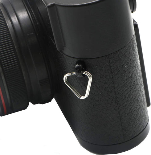 HITHUT 6pcs Camera Eyelet Ring Split Ring Lug Ring Triangle Strap Ring Hook for DSLR RF Mirrorless Camera (Stainless