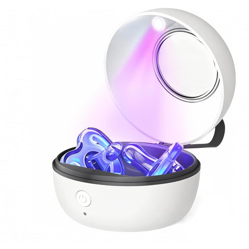 OKPOIDM Portable Pacifier Sanitizer, UV Light Sanitizer Case for Pacifier, Type-C Rechargeable Mini