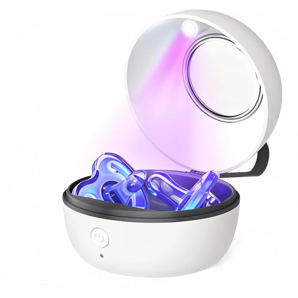 OKPOIDM Portable Pacifier Sanitizer, UV Light Sanitizer Case for Pacifier, Type-C Rechargeable Mini