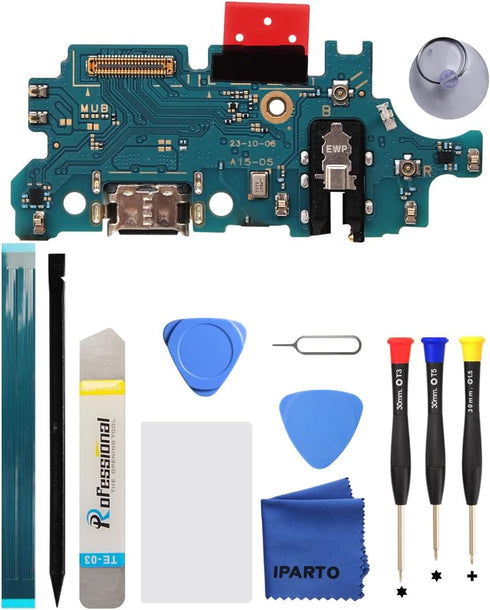 Charging Port Replacement Kit for Samsung Galaxy A15 5G SM-A156U, USB Flex Dock Connector with Tools