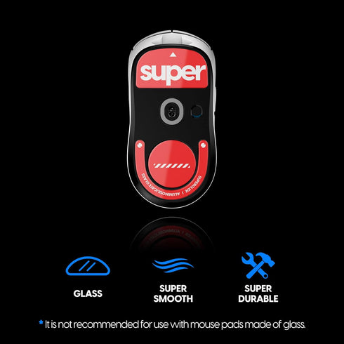 Superglide2, New Controllable Speed Textured Surface Mouse Feet/Skates, Ultra Strong Glass for Logitech G Pro X