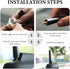 FSTURIOS 1.37" Car Short Antenna, Stubby Aluminum Radio Antenna Replacement with Screws Gaskets, Vehicle Roof Carbon