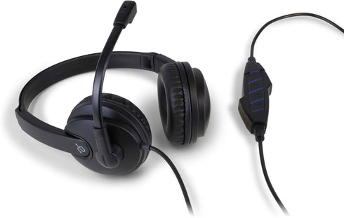 Aluratek Wired USB Stereo Headset with Noise Cancelling Boom Mic and in-Line Controls, for Distance Learning, Zoom, MS Teams, Video Conferencing, Skype, Gaming, Music Play, Webinars (AWHU02FB), Black