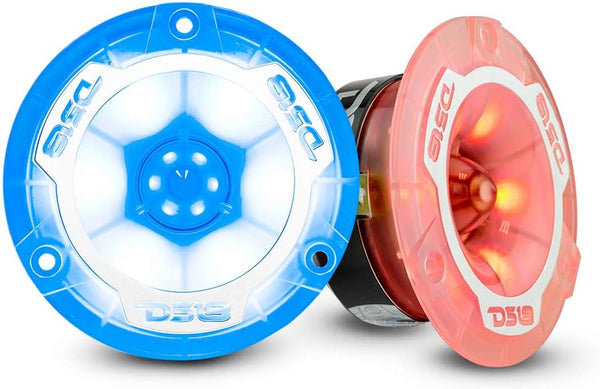 DS18 PRO-TW1L 3.8" RGB Aluminum Super Bullet Tweeter - 2 Speakers, 400W Max, 200W RMS, Built-in Crossover