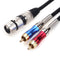 Tisino XLR to RCA Y-Cable, 6.6 feet, XLR Female to Dual RCA Adapter Y-Splitter for Unbalanced Stereo Audio