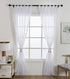 ZebraSmile 1 Panel Tab Top Voile Curtains, White Loop Sheer Drapes for Living Room, Bedroom, Wedding, Big Window 88(H)