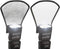 2 Pack Flash Diffuser Reflector Kit - 2-Sided White/Silver Bend Bounce Reflector with Elastic Strap for Speedlight