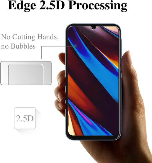 Pokolan 3-Pack Tempered Glass Screen Protector for Samsung Galaxy A15 5G/4G, 9H Hardness, Bubble Free, HD Clear, Easy