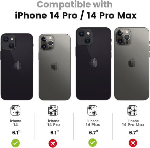 Bling Diamond Camera Lens Protector for iPhone 14/14 Plus - Tempered Glass Rear Camera Cover & Accessories