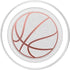 PopSockets MagSafe PopGrip for iPhone: Dark Pink Basketball On a White