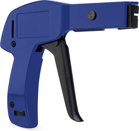 42709 1/4- Zip Tie Gun/Cable Tie Install Tool, Adjustable Tension with Built-In Cutter, for Nylon Ties up to Blue