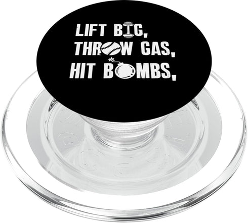 PopSockets MagSafe PopGrip for iPhone - Lift Big, Throw Gas, Hit Bombs Cool Saying