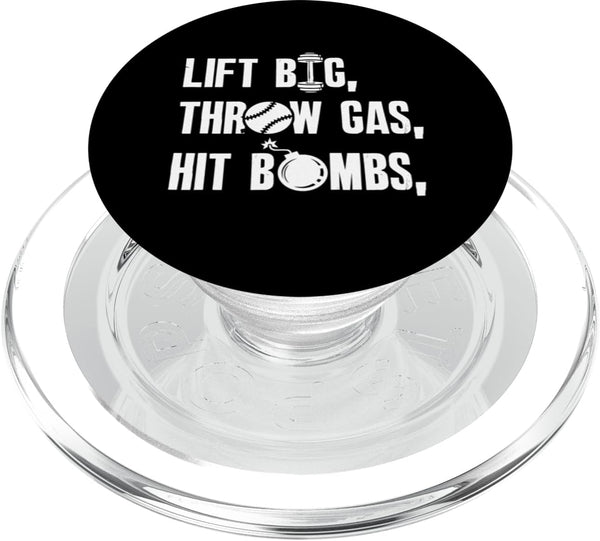 PopSockets MagSafe PopGrip for iPhone - Lift Big, Throw Gas, Hit Bombs Cool Saying