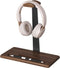 DEMEGA Walnut Headset Stand for Desk with Phone Holder | Headphone Stand Headphone