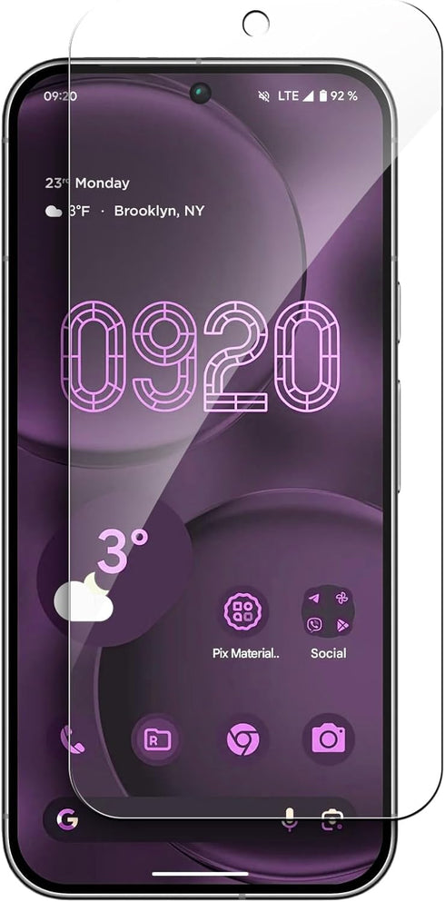 magglass Screen Protector for Google Pixel 9 Pro, Fingerprint Compatible, Full Coverage HD Glass