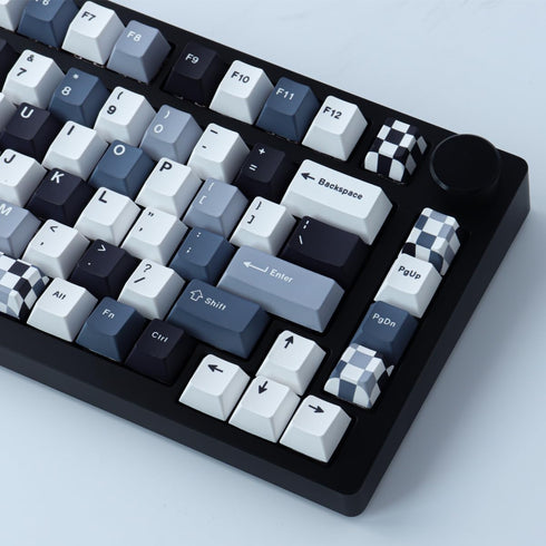 Hyekit PBT Keycaps, 134 Keys Mosaic Cherry Profile Dye-Sublimation Custom Keycaps with 6.25U 7U Spacebar for Mechanical