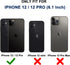 iPhone 12/12 Pro Case - Heavy Duty Rugged Cover with Belt Clip Holster & 2X Screen Protector (Black B)