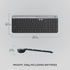 Logitech K585 Multi-Device Slim Wireless Keyboard with Built-in Cradle for Laptop, Tablet, Desktop, Smartphone