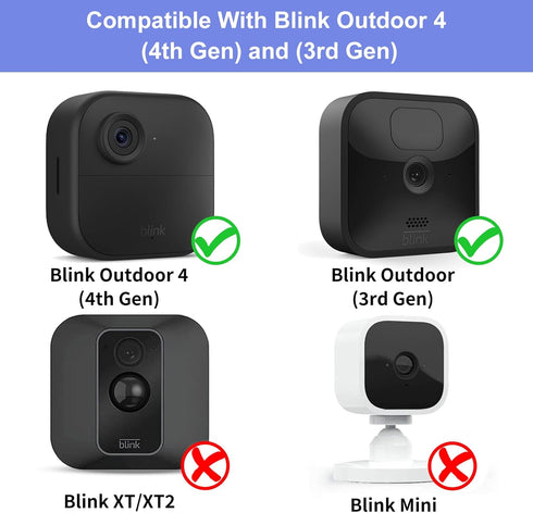 Wall Mount for Blink Outdoor 4 (4th Gen) and Blink Outdoor (3rd Gen), 4 Pack Weatherproof Housing with Adjustable Mount