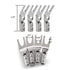 Tertullus 8 Pcs DIY Y Plugs, Pure Copper Speaker Spade Connectors, 45 Degree Rhodium Plated Screw Locking Adapter