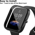 Screen Protector for Amazfit Bip 3/Bip 3 Pro Smartwatch, 2-Pack Hard PC Bumper Full Face Cover Accessories (Black)