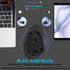 Ergonomic Wireless Mouse, Bluetooth Vertical Mouse with Three-mode Connection: BT5.0+USB A+USB C, Rechargeable, Black