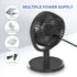 Mini Desk Fan, USB Powered Desktop Fan with 4 Speeds, Portable Personal Air Circulator for Office, Black