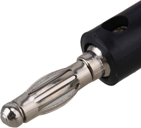RDEXP 40pcs Nickel Plated 4mm Male Screw Type Banana Plug Multimeter Probe Connectors