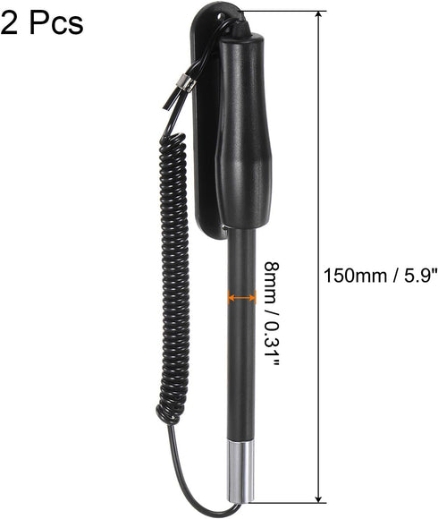 MECCANIXITY 2pcs Stylus Pens for Resistive Touch Screens Spring Universal Resistance Capacitive Stylus Pen for Car Navigation GPS POS, Black