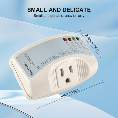 CNAODUN Refrigerator Surge Protector, Single Outlet Power Surge Protector for PC/TV/Refrigerator 120V 15A (1 Pack)