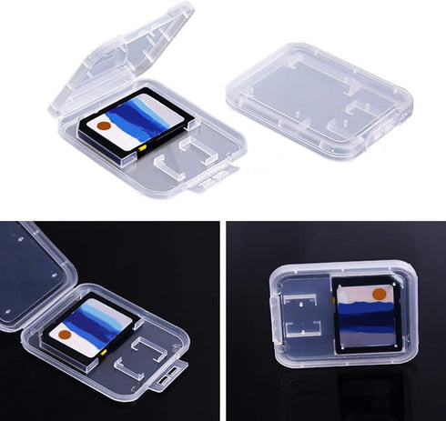 SteelFever (20 Clear Plastic Memory Card Case Compatible with SD SDHC SDXC Micro SD T-Flash Card PCS)